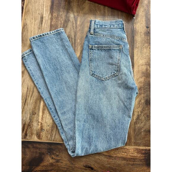 Denim Forum The Nina Stovepipe High Waisted Straight Leg Denim Jeans Size 23 - Picture 3 of 8